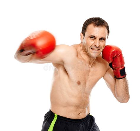 Kickbox Fighter Executing A Punch Stock Photo Image Of Practice