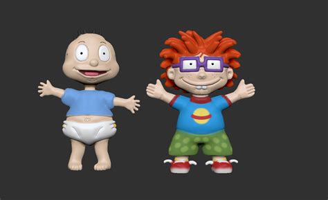 Stl File Tommy Pickles And Chuckie Finster From Rugrats・3d Printer