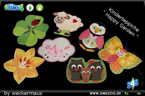 Blackys Sims 4 Zoo Happy Garden Rugs By Weckermaus • Sims 4 Downloads
