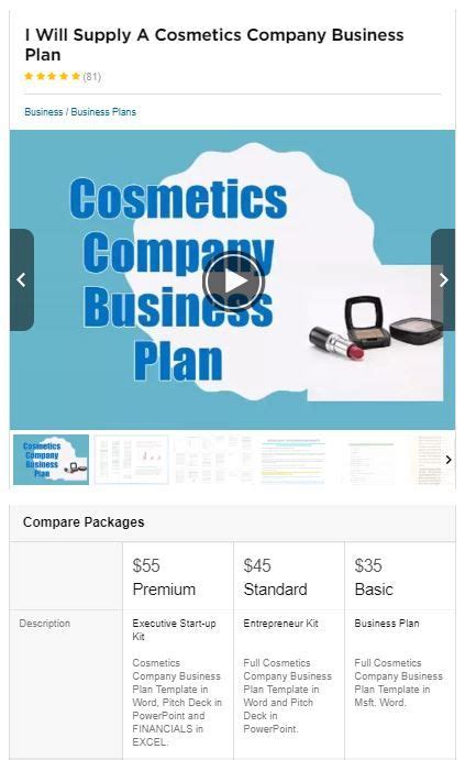 Cusmotic Manufacturing Business Plan Template Cosmetic New Product