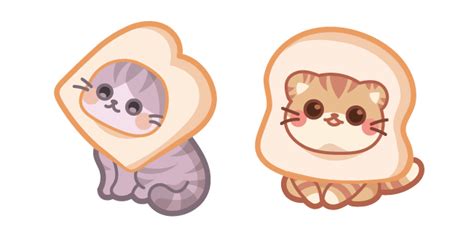 Cute Bread Cats Curseur Custom Cursor
