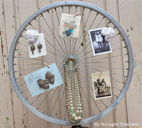 Upcycled Bicycle Wheel Repurposed Junk Decor Upcycle Salvage