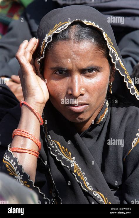 Portrait Of A Muslim Woman In A Village Of Rampur Region Uttar Pradesh