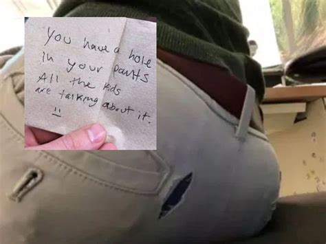 You Have A Hole In Your Pants Students Note To Teacher Goes Viral