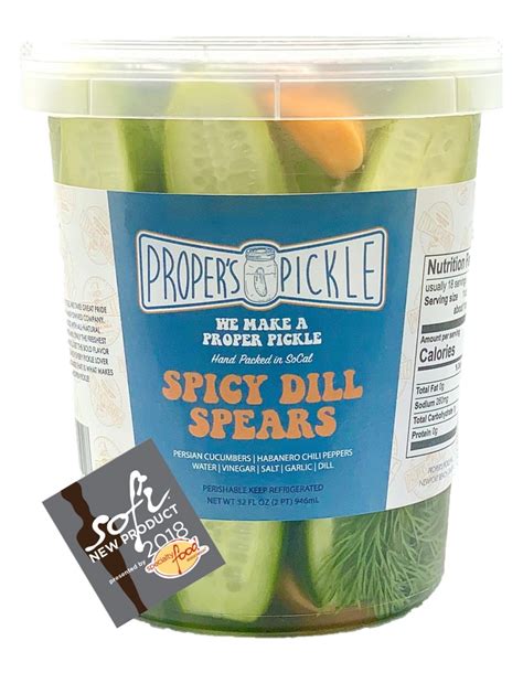Proper's Pickle 32 oz Spicy Dill Pickle Spears - Proper's Pickle