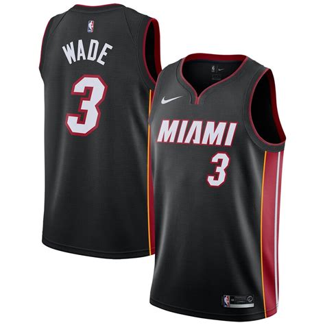 Dwyane Wade Miami Heat Nike Replica Swingman Jersey Icon Edition Black
