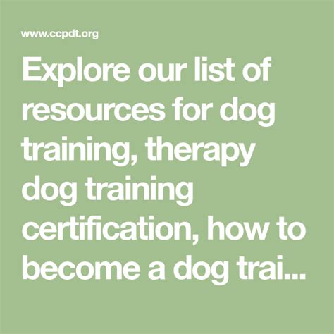 Animal behavior college dog trainer (abcdt). Explore our list of resources for dog training, therapy ...