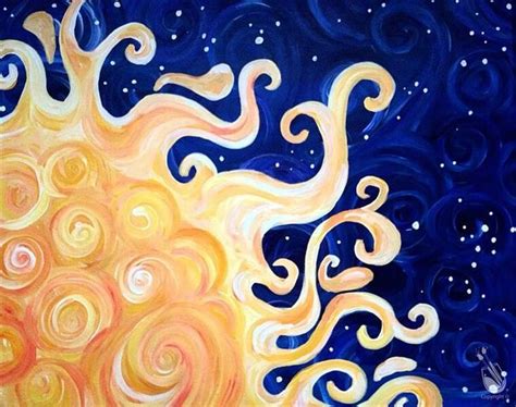 Swirly Sunshine Paint Your Art Out Painting Class Painting