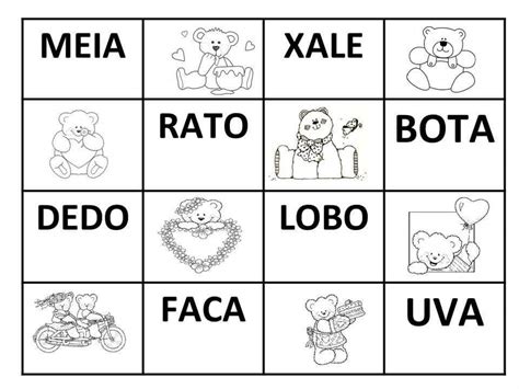 Bingo De Palavras Cartelas Para Imprimir — SÓ Escola