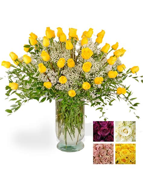 One Dozen Of The Finest Yellow Ecuadorian Roses Carefully Hand Selected
