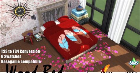 Sims 4 Ccs The Best Wood Bed Ts3 To Ts4 Conversion By Annett85