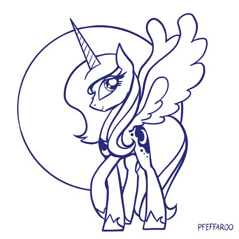 Safe Artist Pfeffaroo Princess Luna Alicorn Pony G