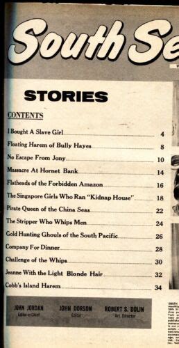 South Sea Stories May 1963 Wild Slave Girl Tied Up On Cover Bad Mags