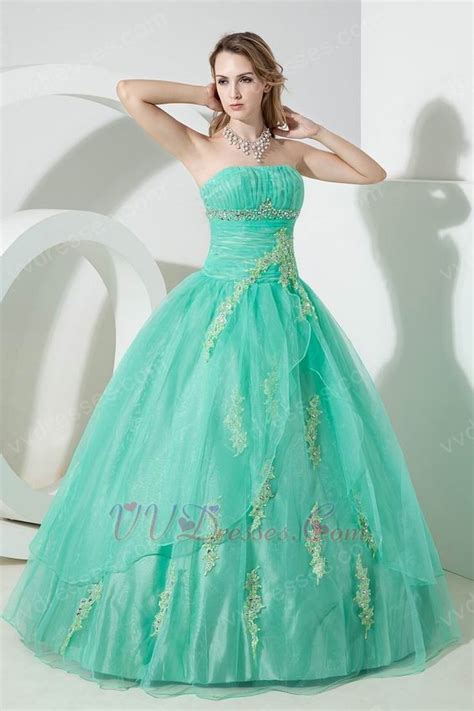From pool to party, this black halter swim dress is as cool as it is classic. Fashionable Strapless Turquoise Blue Puffy Quinceanera Dress