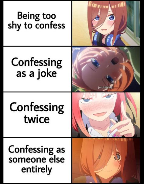 Levels Of Confession Nakano Sisters Rgoodanimemes