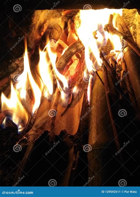 Bamboo Fire Stock Image Image Of Explore Cool Fire 129592511
