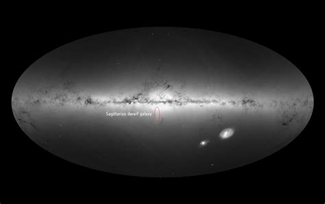 Esa The Sagittarius Dwarf Galaxy In Gaias All Sky View