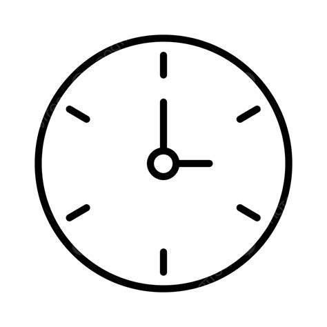 Ikon Garis Jam Vektor Jam Waktu Durasi Png Dan Vektor Dengan