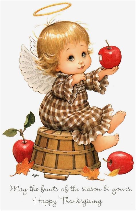 Artist Ruth Morehead Happy Thanksgiving Angel Pictures Christmas