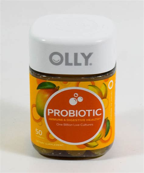 Olly Probiotic Immune And Digestive Health 50 Tropical Mango Gummies 01
