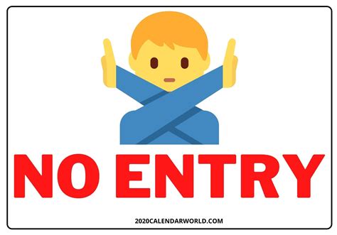 Stop Do Not Enter Printable Park Art