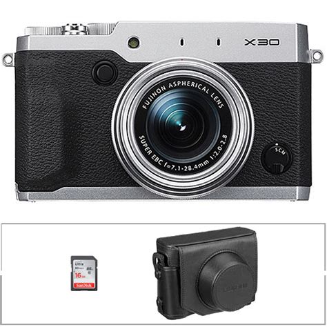 Fujifilm X30 Digital Camera Basic Kit Silver Bandh Photo Video