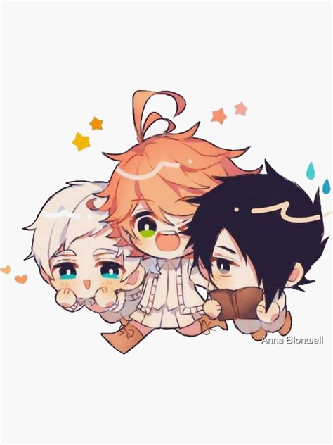 The Promised Neverland Chibi Ray Emma Norman Sticker For Sale By