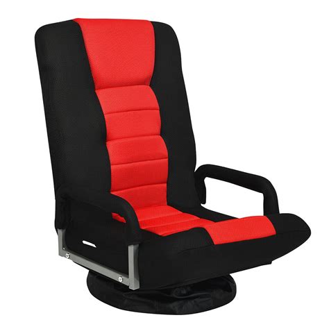 Costway 360 Degree Swivel Gaming Floor Chair With Foldable Adjustable