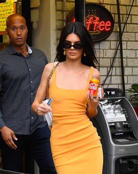 Kendall Jenner Orange Bec And Bridge Dress Popsugar Fashion Photo