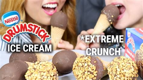 Asmr Eating Ice Cream Cones Nestle Drumsticks Extreme Crunch Mukbang Youtube