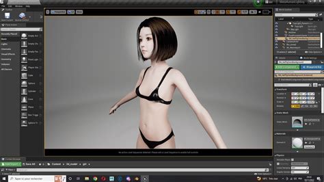 D Model Naked Japanese Woman Girl Game Ready VR AR Low Poly CGTrader