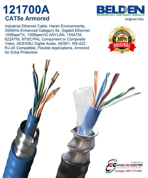 Java Cable Center Belden Utp Cat5e 121700a 24awg4pair Armored 100