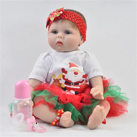 Cute Soft Silicone Reborn Dolls 22 Inch Kids Playmates Realistic Pp