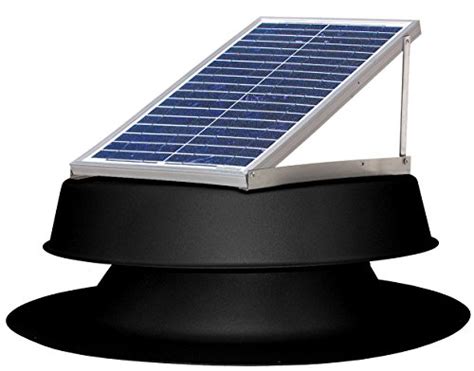 Natural Light Solar Attic Fan Vent Roof Mount 24 Watt Black ~ Energy