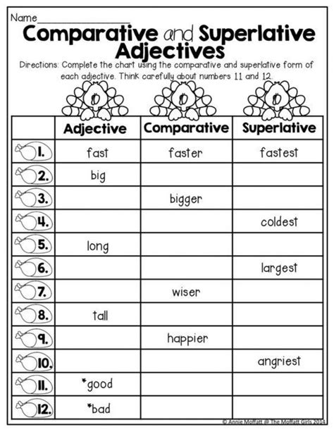 Comparative And Superlative Online Worksheet Comparative Adjectives