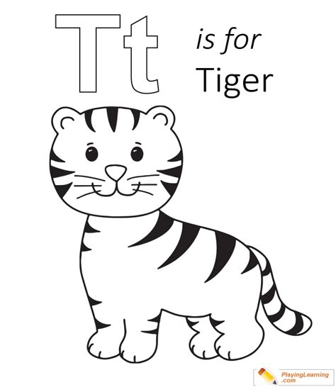 T Is For Tiger Coloring Page Coloring Pages