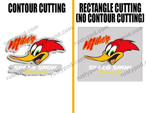 Personalized Woody Woodpecker Hot Rod Sticker 11369 Rustypod Store