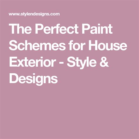 The Perfect Paint Schemes for House Exterior | House exterior, Paint schemes, Exterior