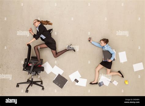 Business Kids Running In Office Stock Photo Alamy