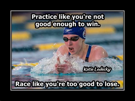 Katie Ledecky Practice Swimming Quote Poster Motivational Swimmer Wall Art T