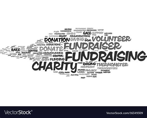 Fundraiser Word Cloud Concept Royalty Free Vector Image
