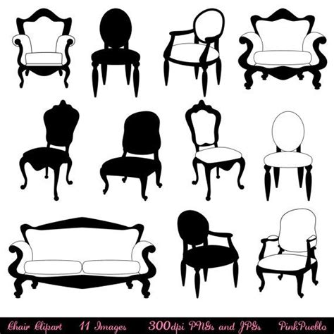 Chair Clip Art Clipart Chair Silhouettes Furniture By Pinkpueblo 600