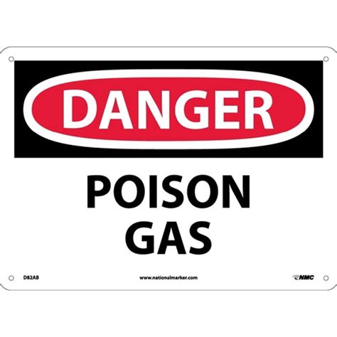 Danger Poison Gas Sign D82ab