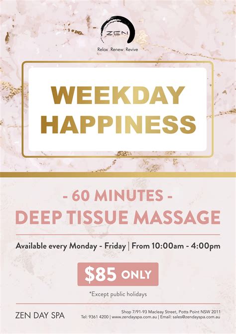 Deep Tissue Massage Deal Zen Day Spa