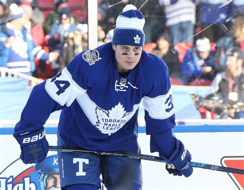 Leafs Rookie Auston Matthews Wears A Toque In Pregame Warmups Getty