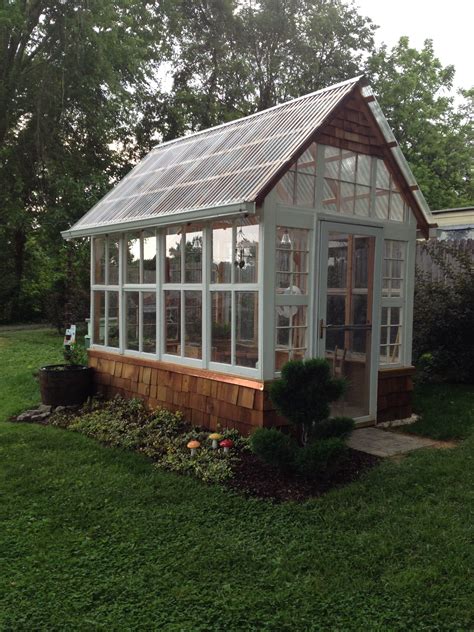 This Is A 7x12 Greenhouse I Made Out Of Old Windows From My Home I Used Poly Carbonate