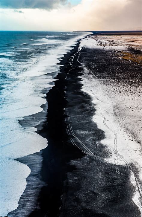 Black Sand Beach Wallpaper Hd Picture Image