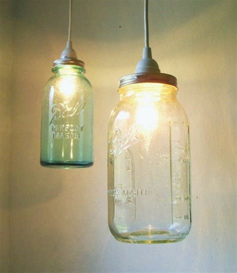 Items Similar To Mason Jar Lighting Hanging Pendant Lights Set Of 2