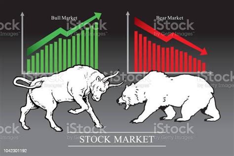 Bull And Bear Symbols Of Stock Market Trends Vector Illustration Stock