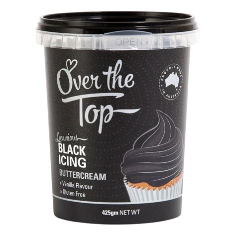 Over The Top Luxury Black Buttercream Icing Cake Decorating Supplies